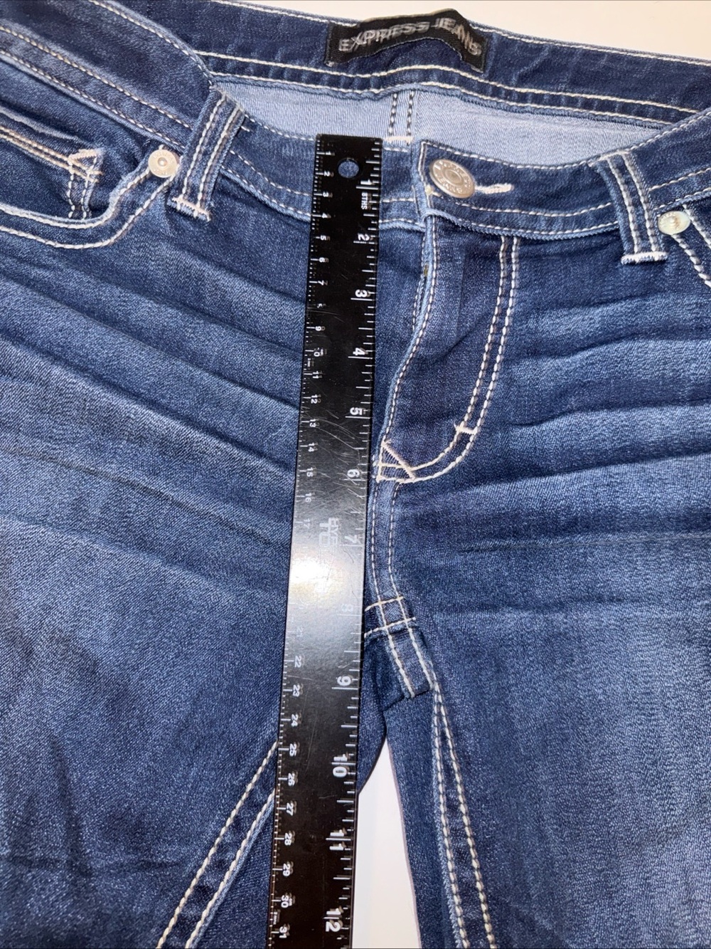 Womens Express Low Rise Jeans Size 12R Blue Jeans Denim - Picture 6 of 16
